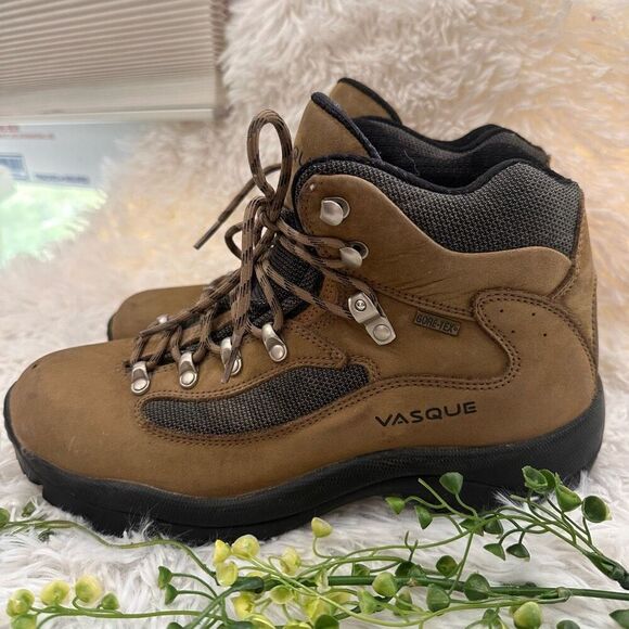 Vasque Women’s Hiking Ankle Boots Lace up in Olive Brown Leather sz 9 US - Picture 4 of 12